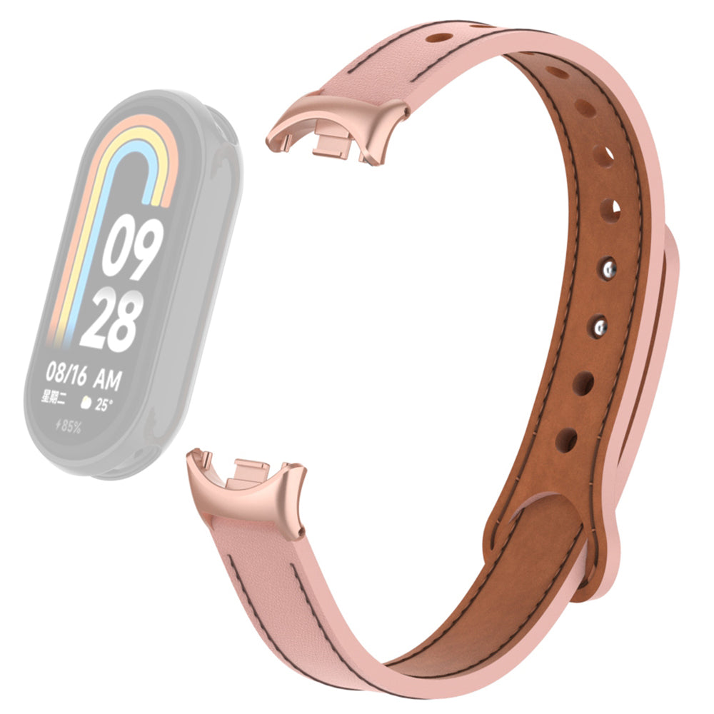 For Xiaomi Smart Band 8 Genuine Cow Leather Watch Band Strap Replacement with Connector For Xiaomi Smart Band 8 Genuine Cow Leather Watch Band Strap Replacement with Connector